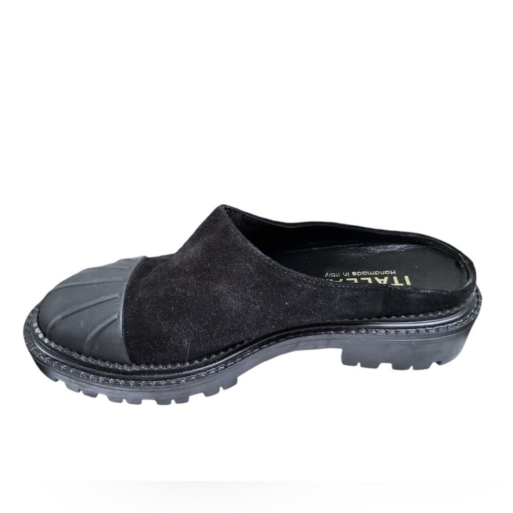 ITALEAU Janet Mules Suede Black Shoes
